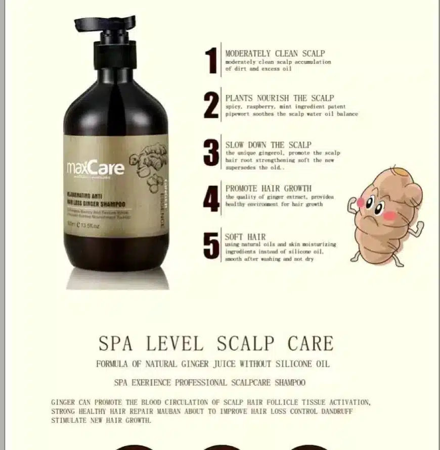 MaxCare Rejuvenating Anti Hair Loss Ginger Shampoo 500ml