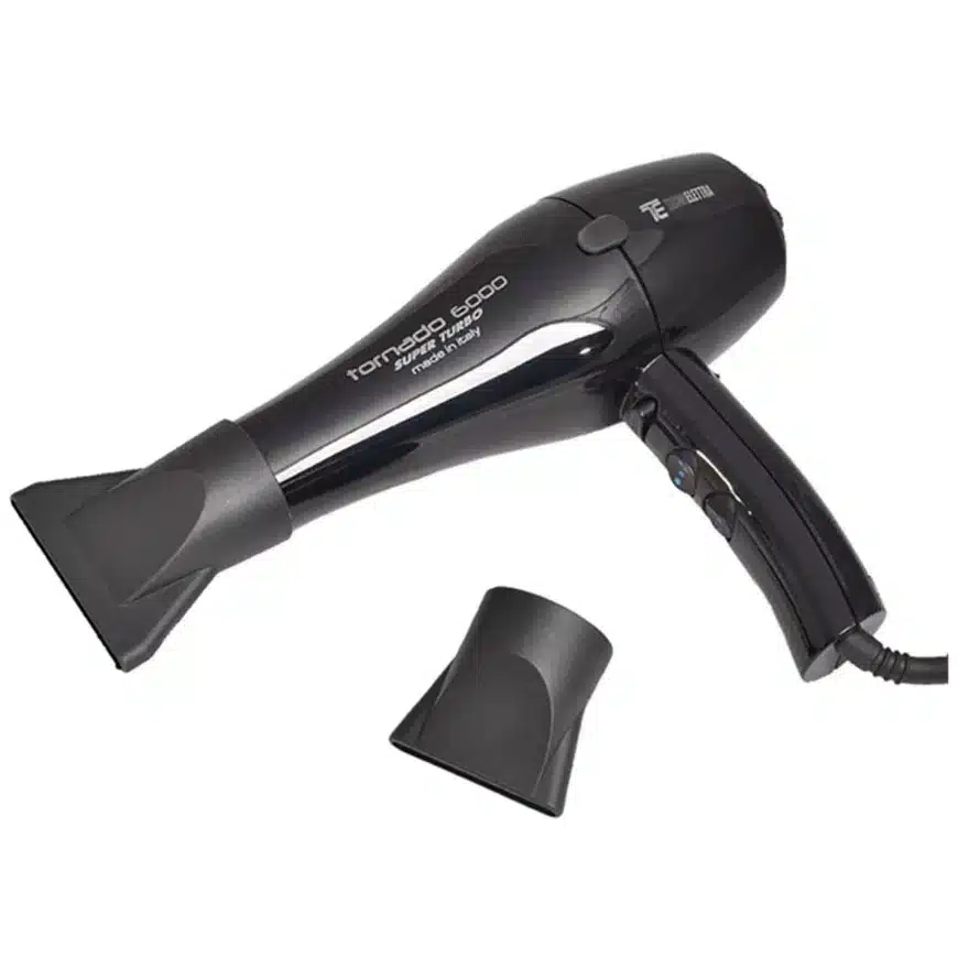 Tecno Elettra Tornado 6000 Super Turbo Professional Hair Dryer Black 2500W