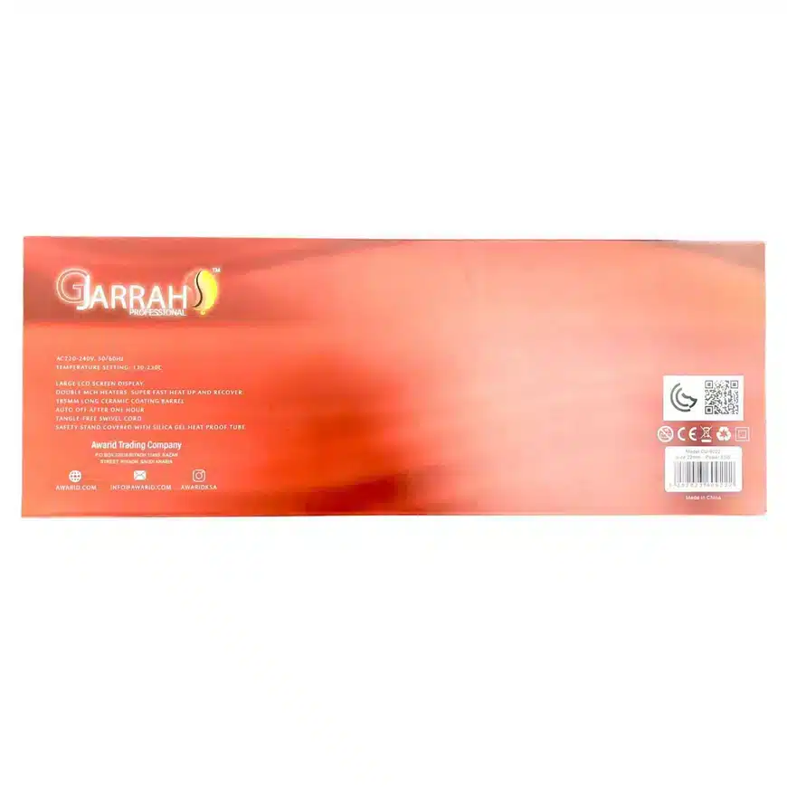 Gjarrah Professional Ceramic Curling Iron 22mm CU-9022