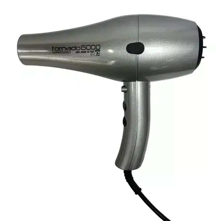 Tecno Elettra Tornado 6000 Super Turbo Professional Hair Dryer Silver 2500W