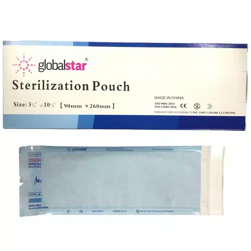 Globalstar Medical Self Sealing Sterilization Pouch 3.5x10'' 100pcs