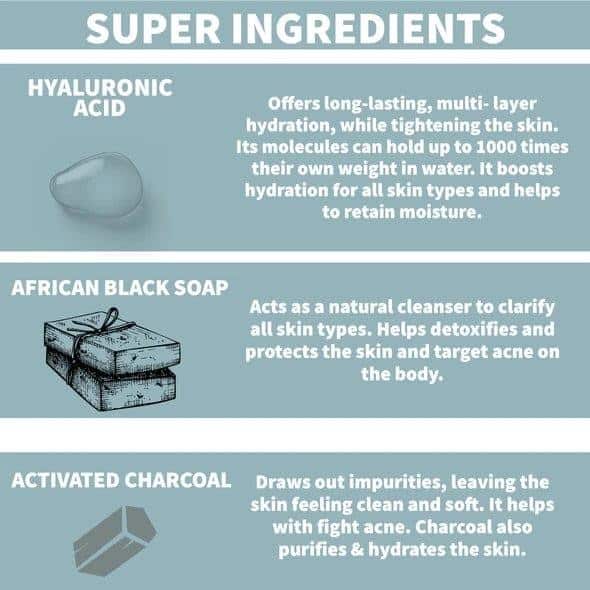 Nature Spell Hyaluronic Acid & African Black Soap Body Scrub 300ml