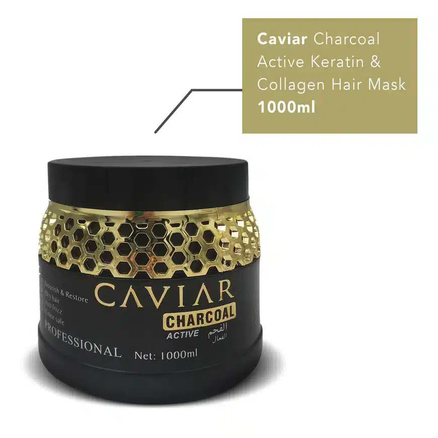 Caviar Charcoal Active Keratin & Collagen Hair Mask 1000ml