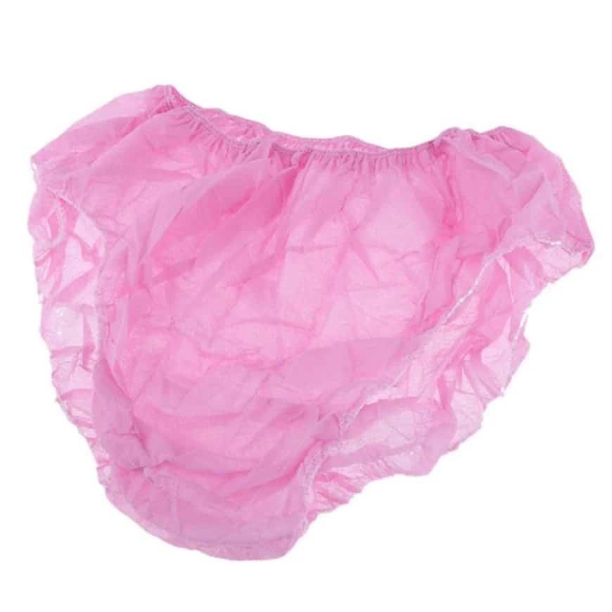 Globalstar Unisex Non Woven Disposable Underwear Panty Pink 50pcs DP-1013