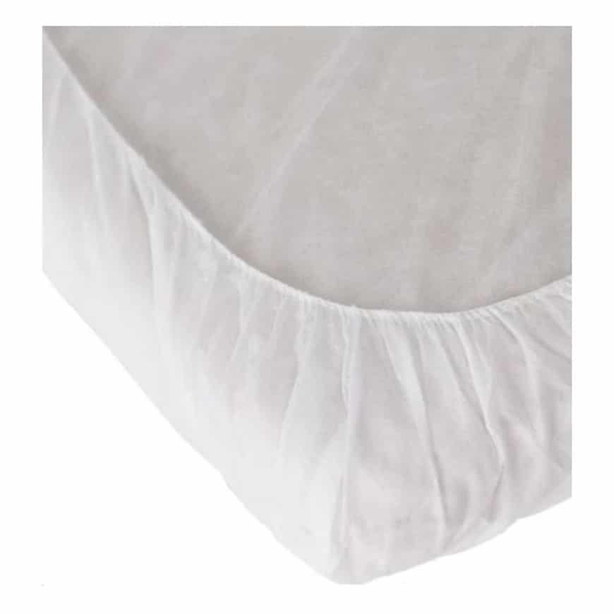 Globalstar Disposable Non Woven Fitted Bed Sheet White 100cm X 210cm 10pcs DP-1018