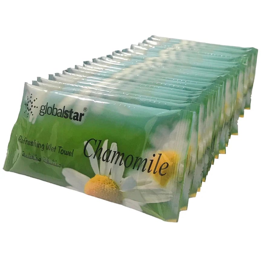 Globalstar Refreshing Wet Towel Chamomile 50pcs - RT05