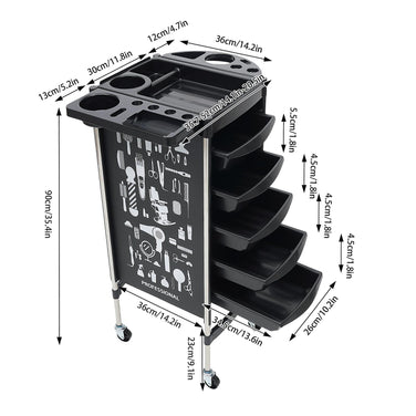 Globalstar Hairdresser Beauty Trolley - Professional Salon Trolley For Organized And Efficient Workstations