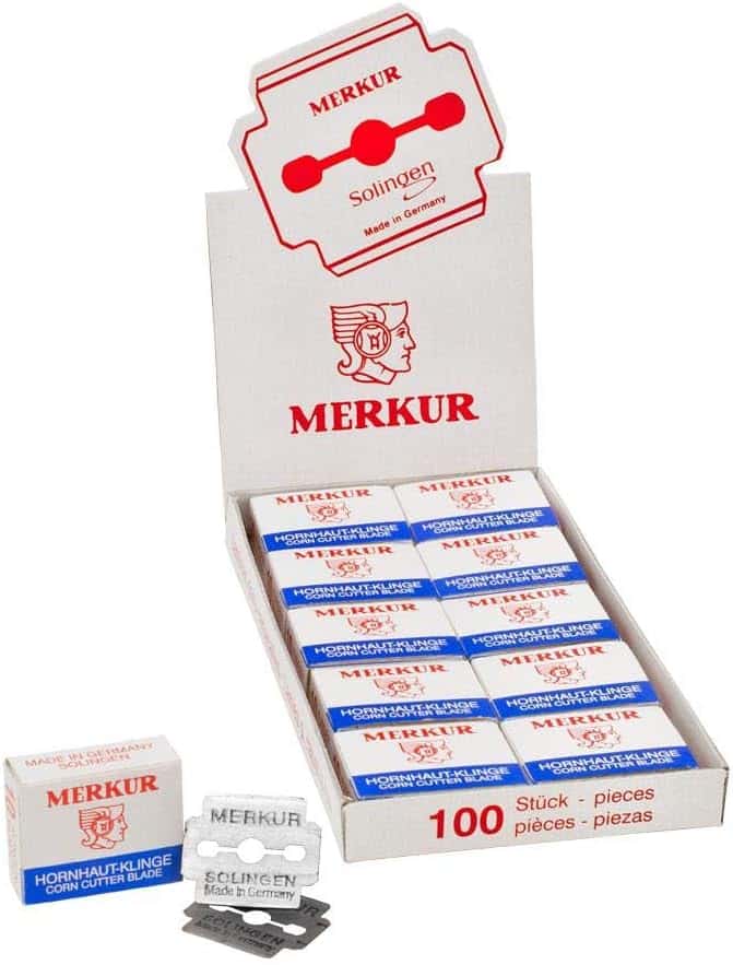 Merkur Corn Blades - 100 Pcs Professional Pedicure Blades