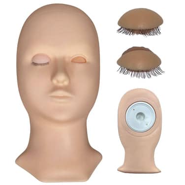 Globalstar Mannequin Training Head For Eyelash Extention With Removable Eyelids HJ-106