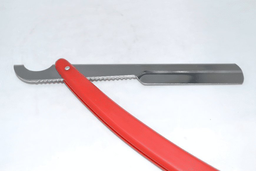 Globalstar High-Quality Straight Razor With Ergonomic Red Handle