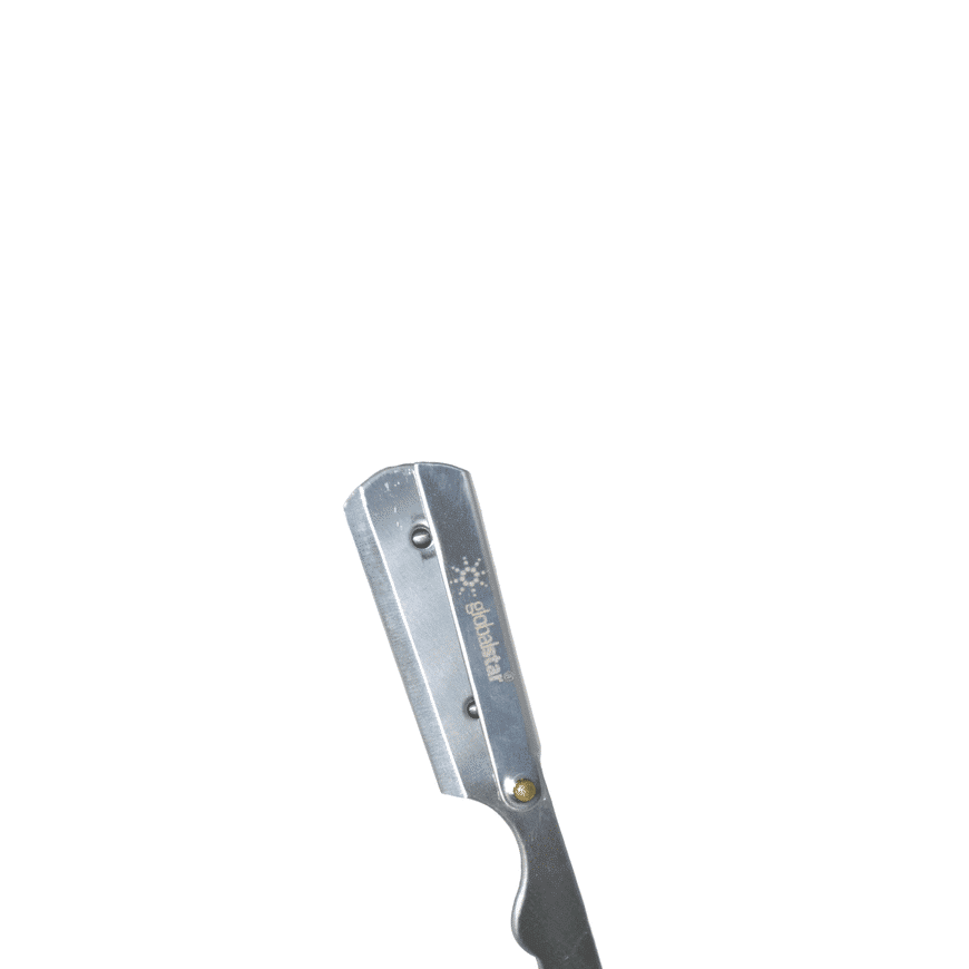 Globalstar Professional Straight Razor With Black Handle - Precision Shaving Excellence